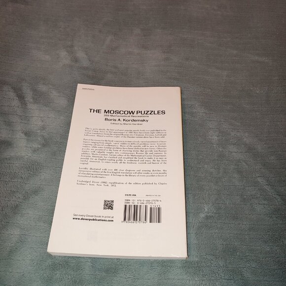 Book The Moscow Puzzles 359 Mathematical Recreations Boris A Kordemsky - Picture 4 of 16